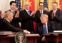 США и Китай подписали документы по первой фазе торговой сделки